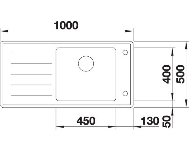 Blanco Adano XL 6 S-IF zlewozmywak 1 komora z ociekaczem lewa wpuszczana w blat lub na równi z blatem stal szlachetna 523000