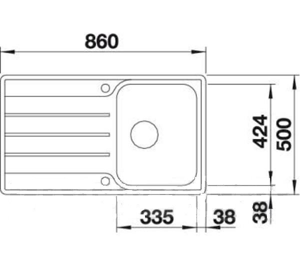 Blanco Lemis 45 S-IF zlewozmywak 1 komora z ociekaczem wpuszczana w blat lub na równi z blatem stal szlachetna 523031