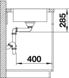 Blanco Lantos XL 6 S-IF zlewozmywak 1 komora z ociekaczem stal szlachetna szczotkowana 519709