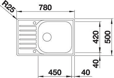 Blanco Lantos XL 6 S-IF Compact zlewozmywak 1 komora z ociekaczem stal szlachetna szczotkowana 523140