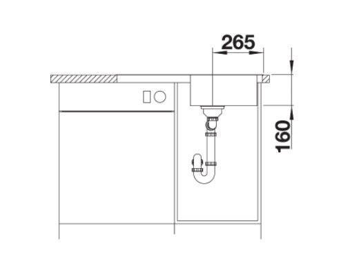 Blanco Lantos 45 S-IF Compact zlewozmywak 1 komora z ociekaczem stal szlachetna szczotkowana 519059