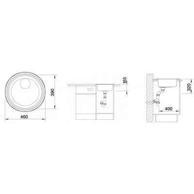 Blanco Rondosol zlewozmywak 1 komora bez ociekacza stal szlachetna szczotkowana 513306
