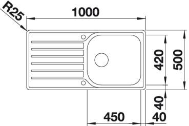 Blanco Lantos XL 6 S-IF zlewozmywak 1 komora z ociekaczem stal szlachetna szczotkowana 519709