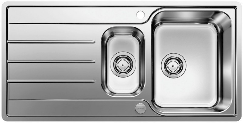 Blanco Lemis 6 S-IF zlewozmywak 1,5 komory z ociekaczem wpuszczana w blat lub na równi stal szlachetna 523033