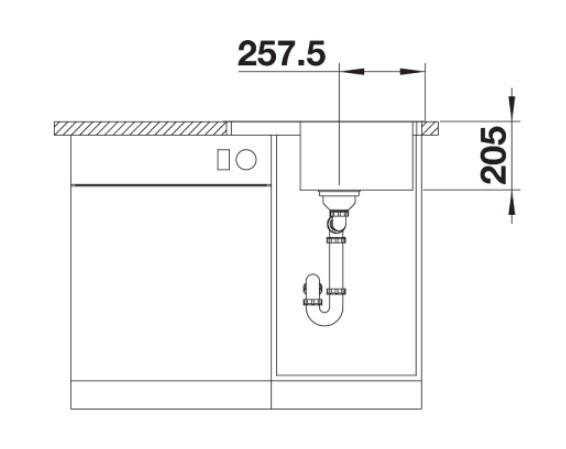 Blanco Lemis 45 S-IF Mini zlewozmywak 1 komora z ociekaczem wpuszczana w blat lub na równi z blatem bez korka stal szlachetna 525115