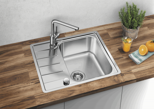 Blanco Lemis 45 S-IF Mini zlewozmywak 1 komora z ociekaczem wpuszczana w blat lub na równi z blatem stal szlachetna 525114