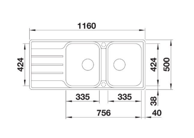 Blanco Lemis 8 S-IF zlewozmywak 2 komory wpuszczane w blat lub na równi bez korka stal szlachetna 523036