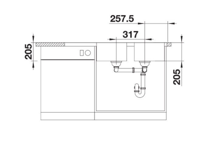 Blanco Lemis 8 S-IF zlewozmywak 2 komory wpuszczane w blat lub na równi bez korka stal szlachetna 523036