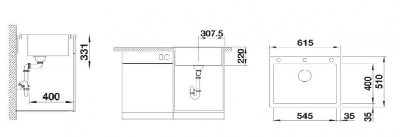 Blanco Pleon 6 zlewozmywak 1 komora wpuszczana w blat z korkiem InFino granit antracyt 523686