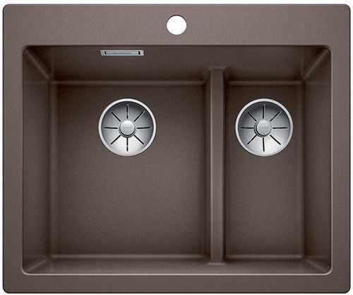 Blanco Pleon 6 Split zlewozmywak 2 komory wpuszczane w blat bez korka InFino granit kawowy 521698
