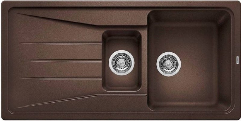 Blanco Sona 6 S zlewozmywak 1,5 komory wpuszczany w blat z ociekaczem granit kolor kawowy 519859