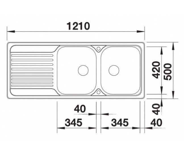 Blanco Tipo 8 S Compact zlewozmywak 2 komory z ociekaczem stal szlachetna matowa 511925