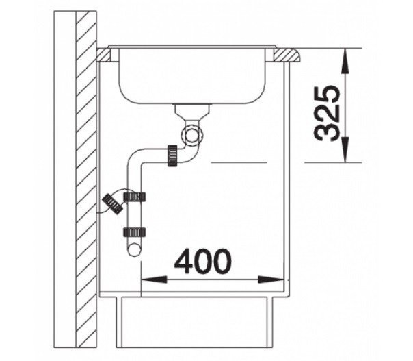 Blanco Tipo 8 S Compact zlewozmywak 2 komory z ociekaczem stal szlachetna matowa 511925