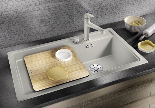 Blanco Zenar 5 S zlewozmywak 1 komora prawa wpuszczana w blat z ociekaczem z korkiem automatycznym kolor kawowy 523943