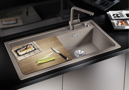 Blanco Zenar XL 6 S zlewozmywak 1 komora lewa wpuszczana w blat z ociekaczem z korkiem automatycznym kolor tartufo 524007