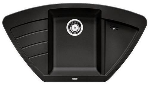 Blanco Zia 9 E Silgranit PuraDur II zlewozmywak granitowy narożny 1,5 komory z ociekaczem, bez korka automatycznego kolor antracyt 514764