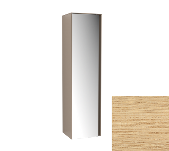 Villeroy&Boch Collaro szafka wysoka słupek łazienkowy z lustrem 40x153x35 cm zawiasy z prawej strony Nordic Oak C036D1VJ
