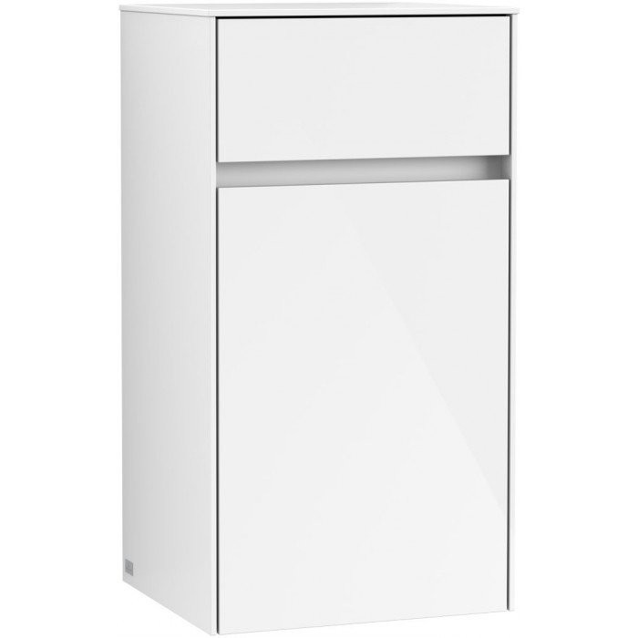 Villeroy&Boch Collaro szafka boczna 40x74x35 cm zawiasy z prawej strony White Matt C03201MS