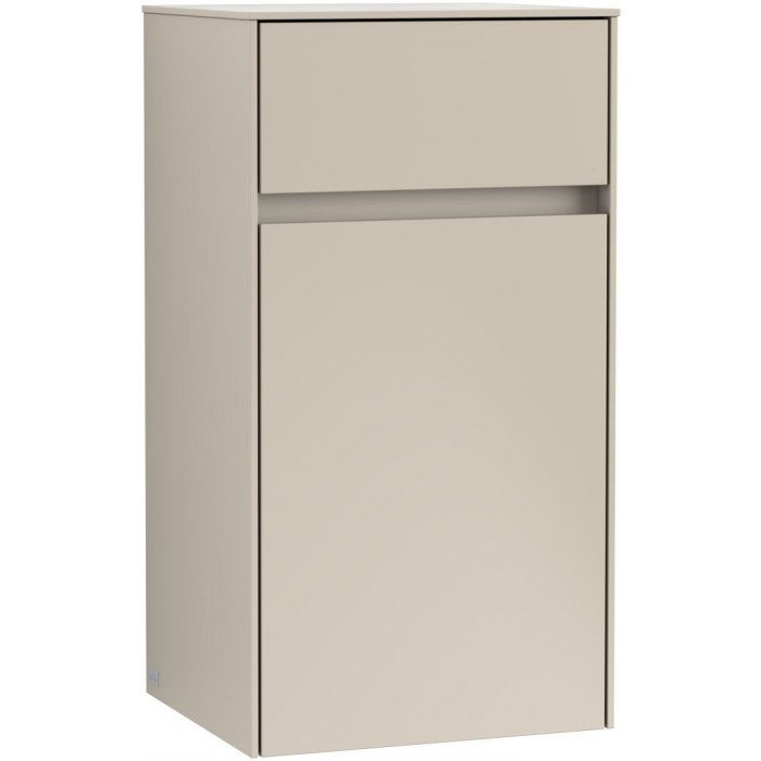 Villeroy&Boch Collaro szafka boczna 40x74x35 cm zawiasy z prawej strony Soft Grey C03201VK