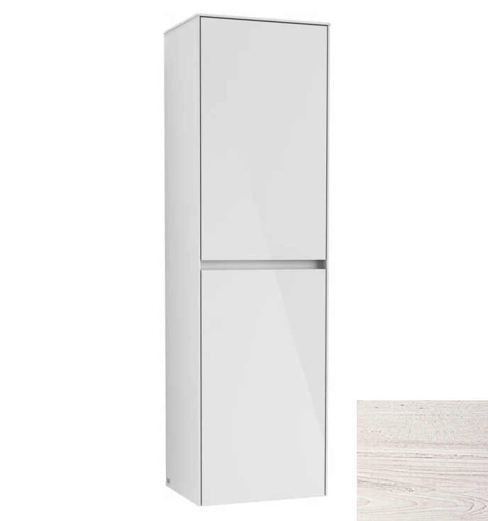 Villeroy&Boch Collaro szafka wysoka słupek łazienkowy 45x153x35 cm zawiasy z prawej strony White Wood C03401E8