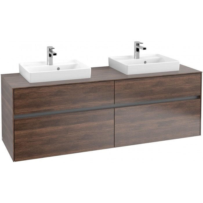 Villeroy&Boch Collaro szafka pod umywalkę wisząca do dwóch umywalek 50 cm 160x54x50 cm Arizona Oak C02100VH