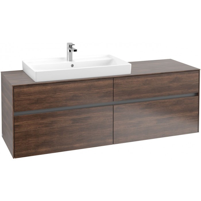 Villeroy&Boch Collaro szafka pod umywalkę wisząca do umywalki 80 cm z lewej strony 160x54x50 cm Arizona Oak C02600VH