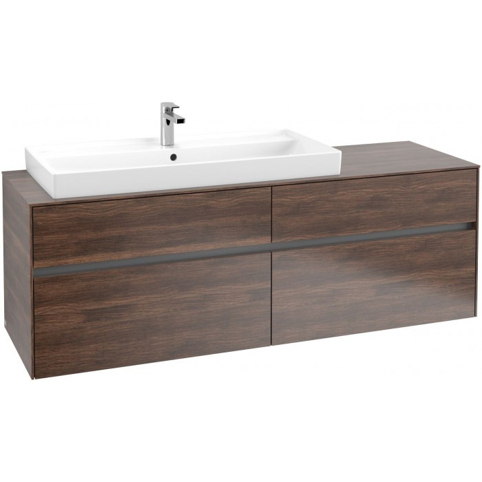 Villeroy&Boch Collaro szafka pod umywalkę wisząca umywalka z lewej strony 160x54x50 cm Arizona Oak C02900VH