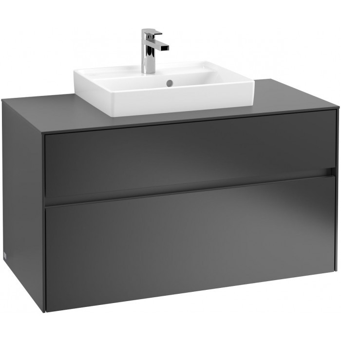 Villeroy&Boch Collaro szafka pod umywalkę wisząca do umywalki 50 cm 100x54x50 cm Black Matt Lacquer C01600PD