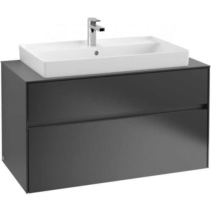 Villeroy&Boch Collaro szafka pod umywalkę wisząca 100x54x50 cm Black Matt Lacquer C02000PD
