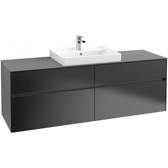 Villeroy&Boch Collaro szafka pod umywalkę wisząca do umywalki 60 cm 160x54x50 cm Black Matt Lacquer C02500PD