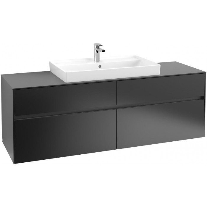 Villeroy&Boch Collaro szafka pod umywalkę wisząca 160x54x50 cm Black Matt Lacquer C03100PD