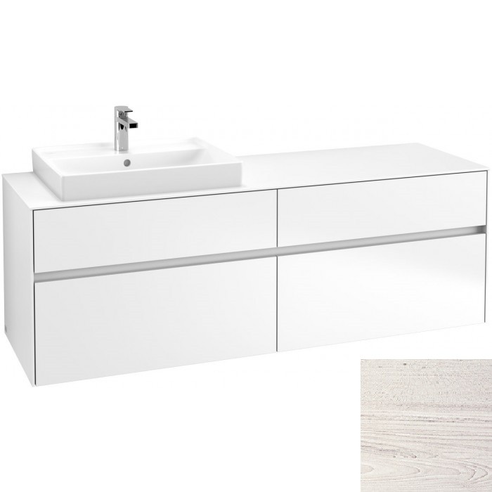 Villeroy&Boch Collaro szafka pod umywalkę wisząca do umywalk 60 cm i z lewej strony 160x54x50 cm White Wood C02200E8