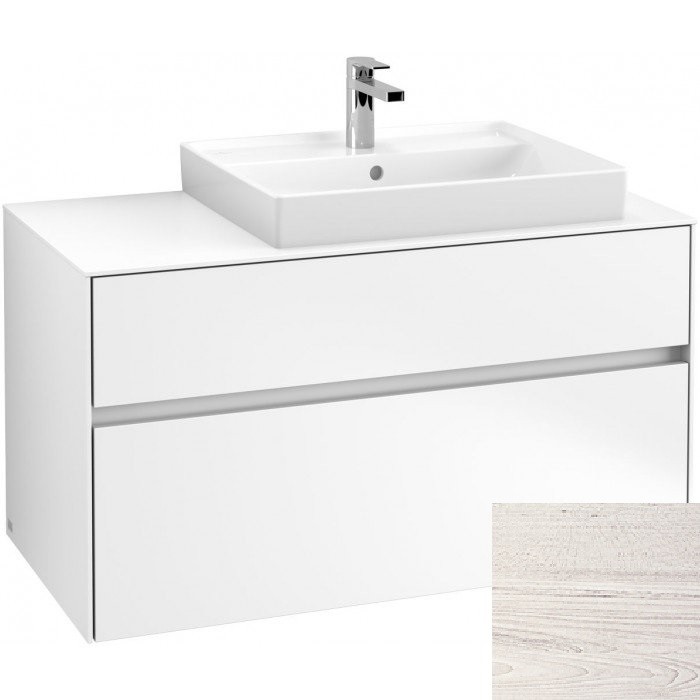 Villeroy&Boch Collaro szafka pod umywalkę wisząca do umywalki 60 cm z prawej strony 100x54x50 cm White Wood C01800E8