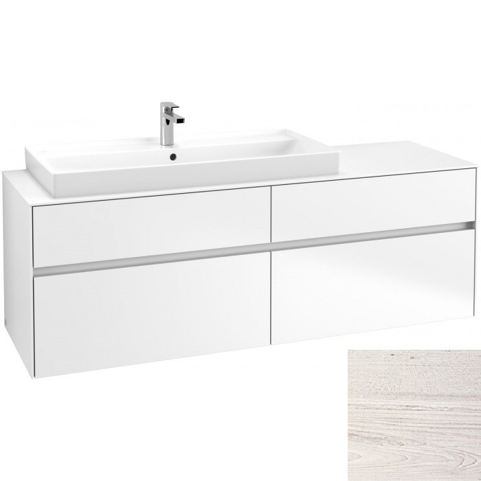 Villeroy&Boch Collaro szafka pod umywalkę wisząca umywalka z lewej strony 160x54x50 cm White Wood C02900E8