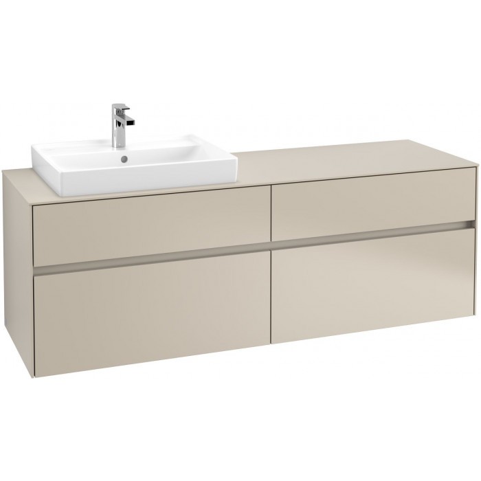 Villeroy&Boch Collaro szafka pod umywalkę wisząca do umywalki 60 cm z lewej strony 160x54x50 cm Soft Grey C02200VK