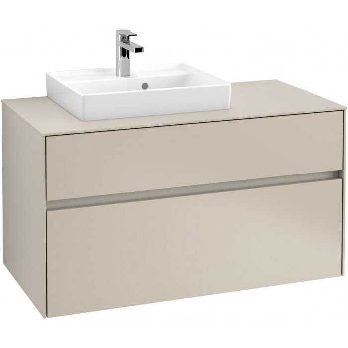Villeroy&Boch Collaro szafka pod umywalkę wisząca do umywalki 50 cm z lewej strony 100x54x50 cm Soft Grey C01400VK