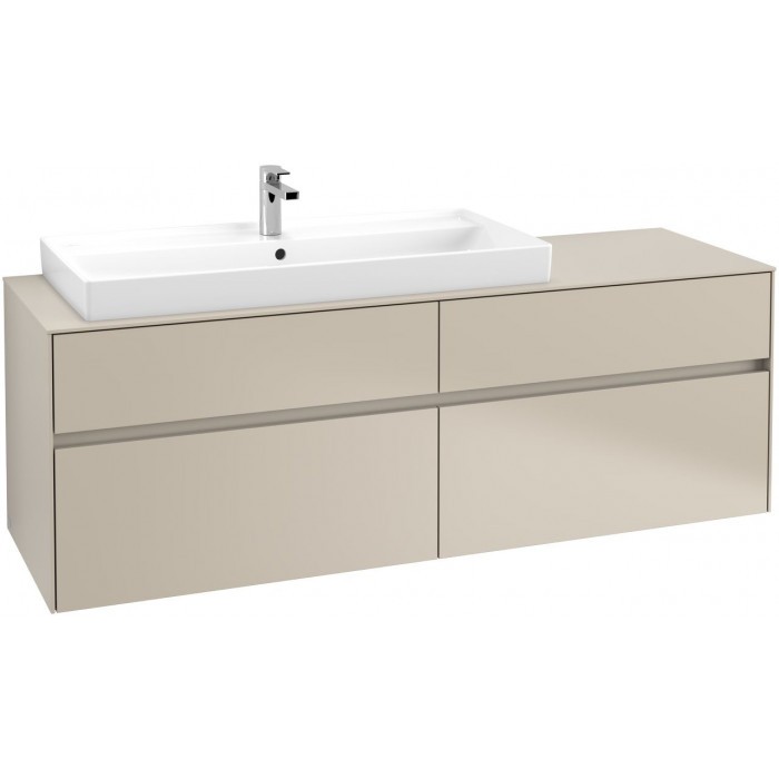 Villeroy&Boch Collaro szafka pod umywalkę wisząca umywalka z lewej strony 160x54x50 cm Soft Grey C02900VK