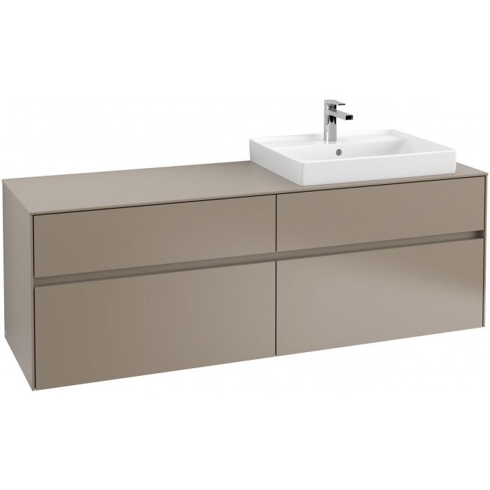 Villeroy&Boch Collaro szafka pod umywalkę wisząca do umywalki 60 cm z prawej strony 160x54x50 cm Truffle Grey C02300VG