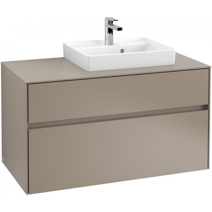 Villeroy&Boch Collaro szafka pod umywalkę wisząca do umywalki 50 cm z prawej strony 100x54x50 cm Truffle Grey C01500VG