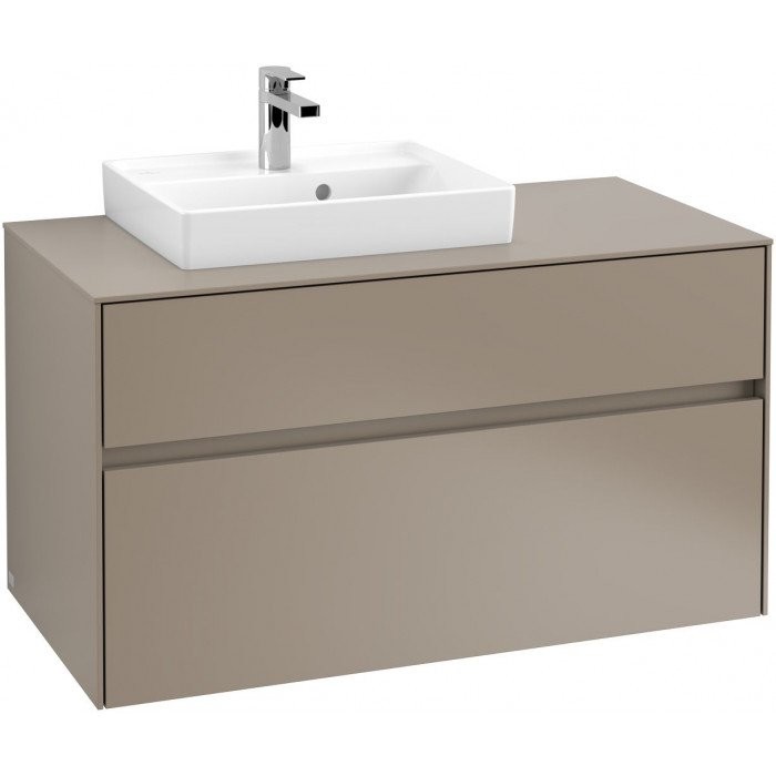 Villeroy&Boch Collaro szafka pod umywalkę wisząca do umywalki 50 cm z lewej strony 100x54x50 cm Truffle Grey C01400VG