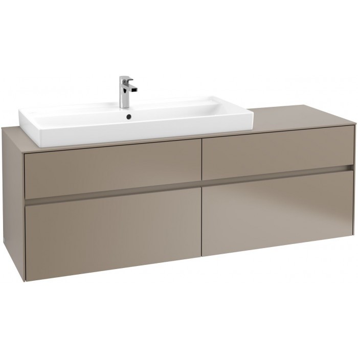 Villeroy&Boch Collaro szafka pod umywalkę wisząca umywalka z lewej strony 160x54x50 cm Truffle Grey C02900VG