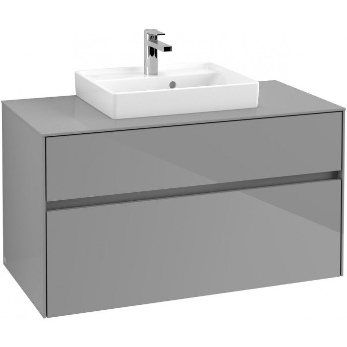 Villeroy&Boch Collaro szafka pod umywalkę wisząca do umywalki 50 cm 100x54x50 cm Glossy Grey C01600FP