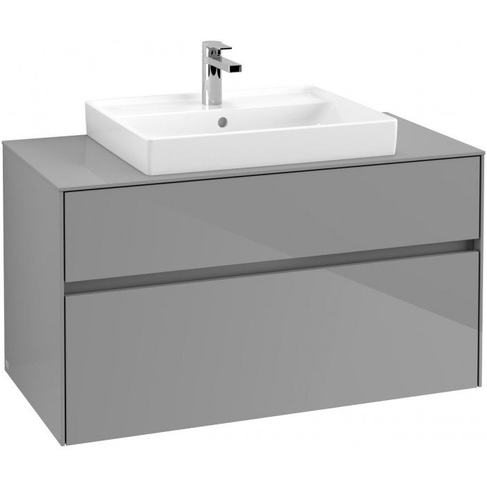 Villeroy&Boch Collaro szafka pod umywalkę wisząca do umywalki 60 cm 100x54x50 cm Glossy Grey C01900FP