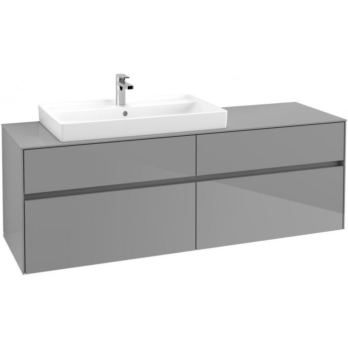 Villeroy&Boch Collaro szafka pod umywalkę wisząca do umywalki 80 cm z lewej strony 160x54x50 cm Glossy Grey C02600FP