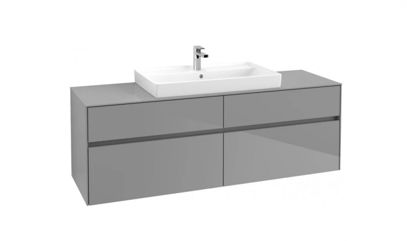 Villeroy&Boch Collaro szafka pod umywalkę wisząca do umywalki 80 cm 160x54x50 cm Glossy Grey C02800FP
