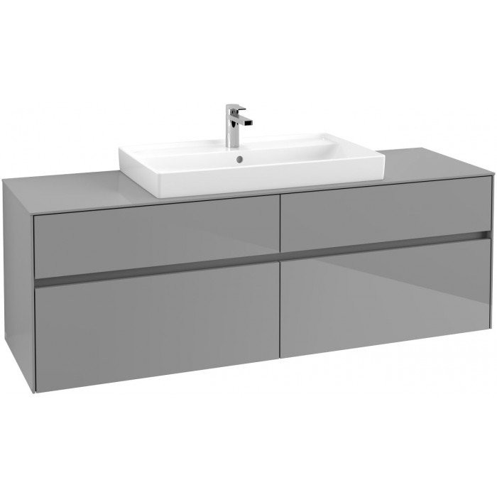 Villeroy&Boch Collaro szafka pod umywalkę wisząca 160x54x50 cm Glossy Grey C03100FP