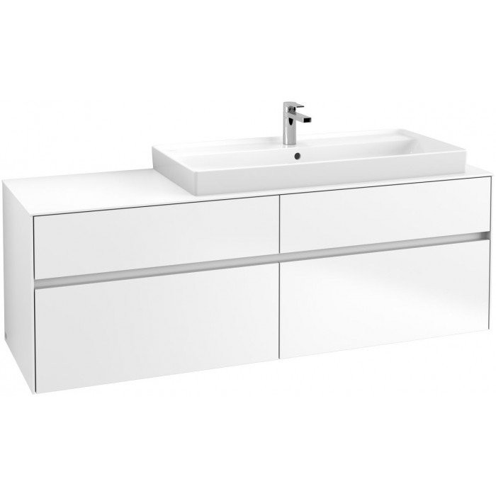 Villeroy&Boch Collaro szafka pod umywalkę wisząca umywalka z prawej strony 160x54x50 cm White Matt C03000MS