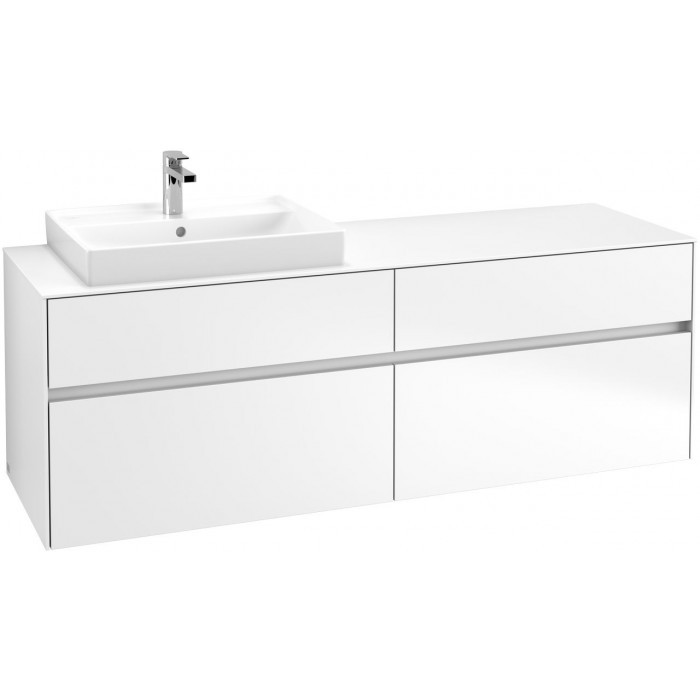 Villeroy&Boch Collaro szafka pod umywalkę wisząca do umywalki 60 cm z lewej strony 160x54x50 cm White Matt C02200MS