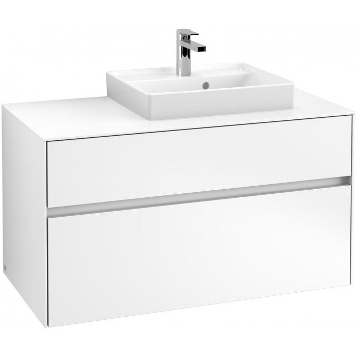 Villeroy&Boch Collaro szafka pod umywalkę wisząca do umywalki 50 cm z prawej strony 100x54x50 cm White Matt C01500MS