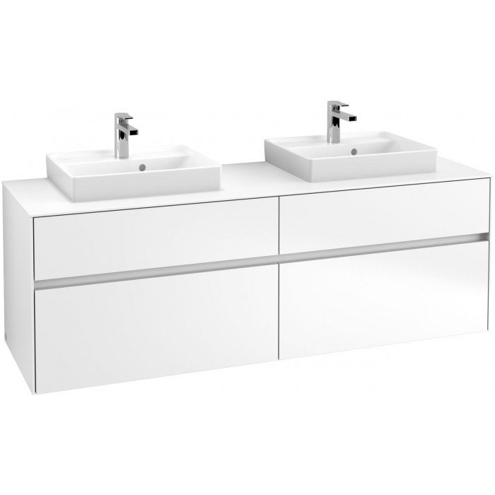 Villeroy&Boch Collaro szafka pod umywalkę wisząca do dwóch umywalek 50 cm 160x54x50 cm White Matt C02100MS